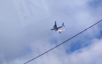 В россии разбился Ил-76/Скриншот с видео На россии упал Ил-76: на борту было 15 человек