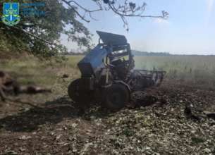 У Херсонській області тракторист загинув від вибуху міни / Фото: t.me/phogovua У Херсонській області тракторист загинув від вибуху міни / Фото: t.me/phogovua