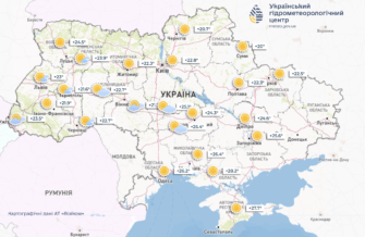 Погода на 19 августа в Украине Погода