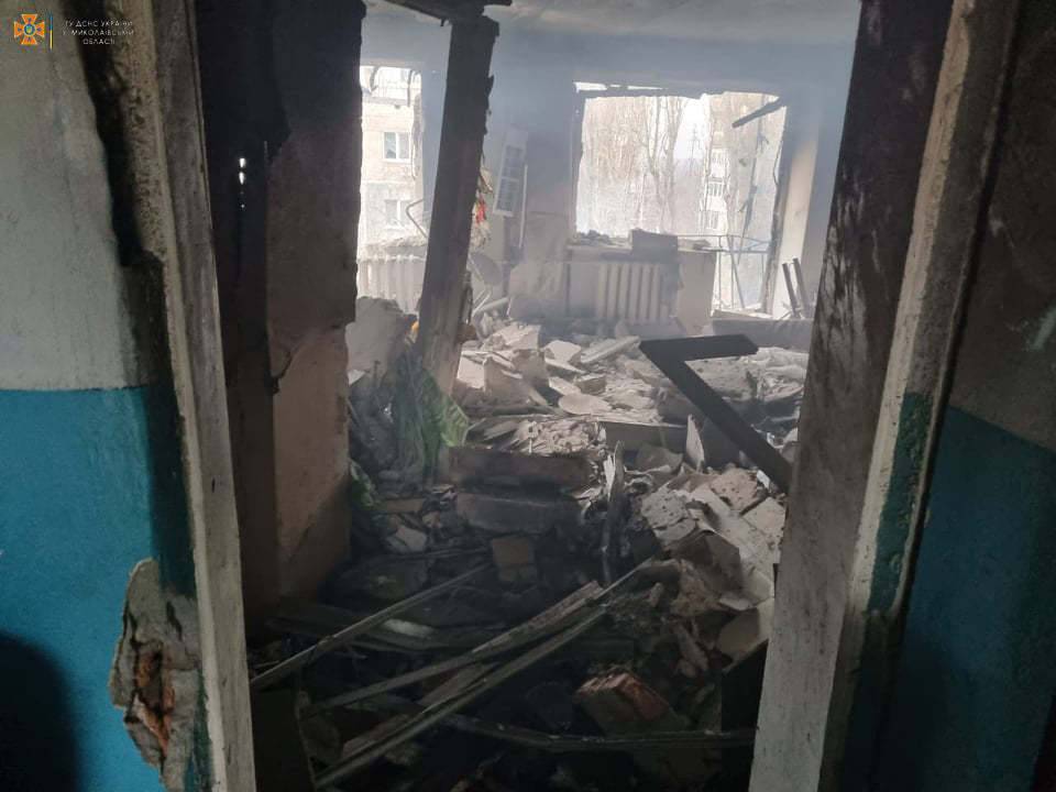Фото: Facebook/Автор: Головне управління ДСНС України у Миколаївській області Обстріл