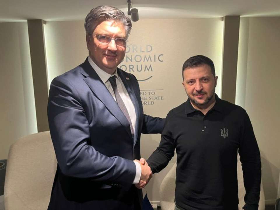 Премьер-министр Хорватии встретился с Зеленским в Давосе