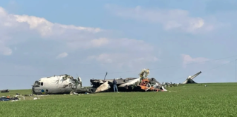 Стало відома причина падіння літака у Запоріжжі. Фото: Телеграм ЗОВА Падіння літака в Запоріжжі