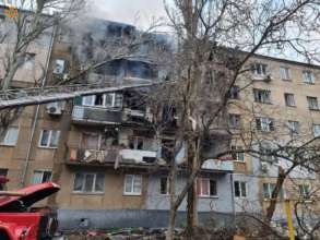 Фото: Facebook/Автор: Головне управління ДСНС України у Миколаївській області Обстріл