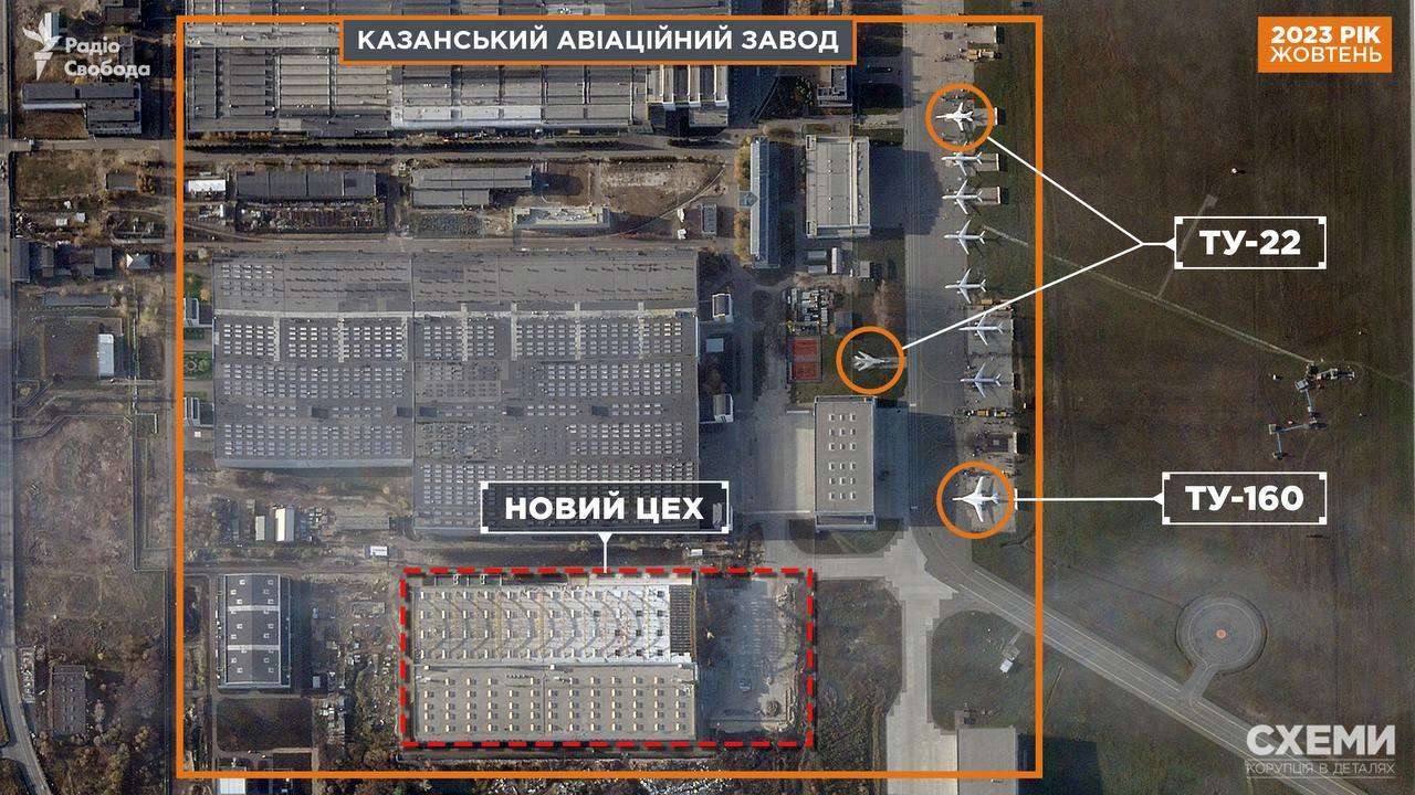 Фото с ТГ-канала InformNapalm россия строит военные заводы "В три смены"