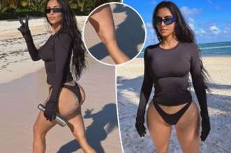 Фото: instagram.com/kimkardashian; Page Six Користувачі соцмережі висміяли Кім Кардаш'ян за невдалий фотошоп