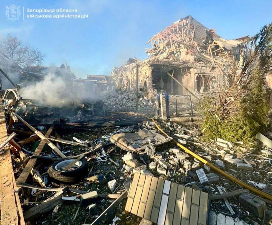 Враг атаковал Запорожье/Фото: Запорожская ОВА Враг атаковал Запорожье/Фото: Запорожская ОВА