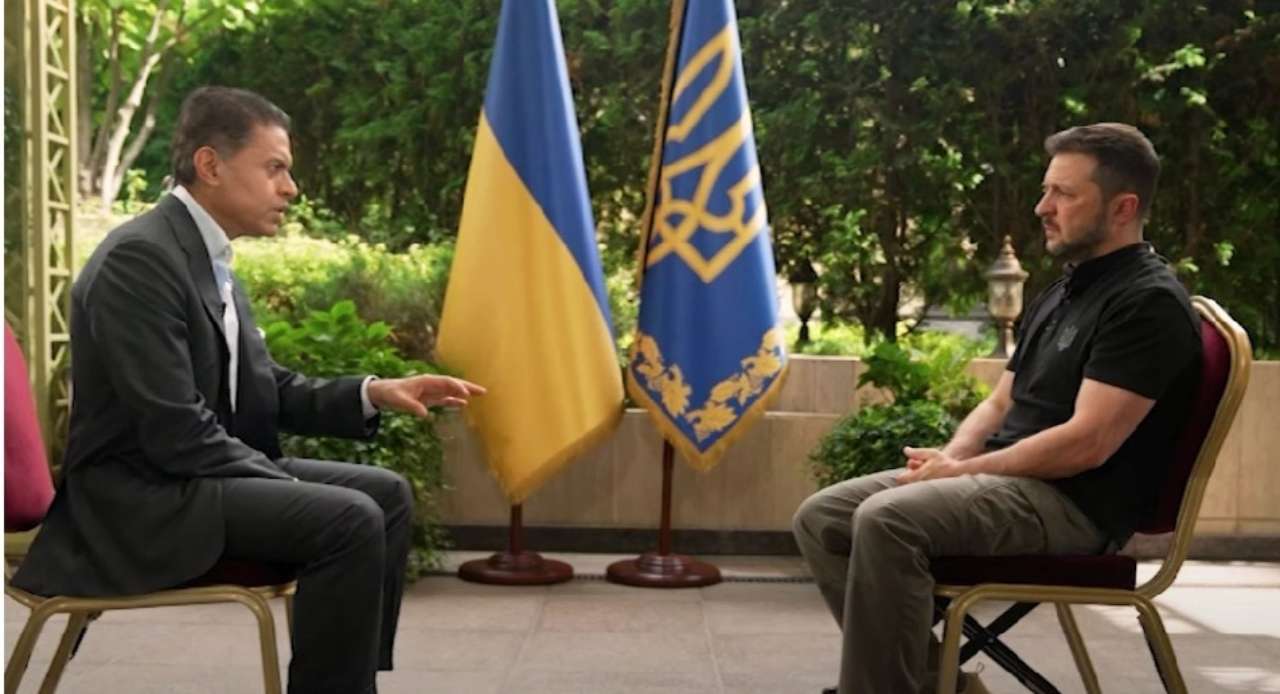 Інтерв'ю Зеленського CNN про план миру. Скриншот відео мирний план зеленський