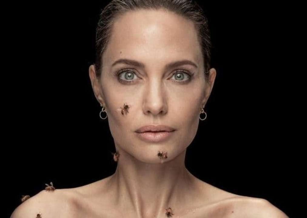 Анджеліна Джолі знялася у фотосесії з роєм бджіл