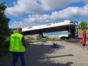 В Польше автобус с украинцами попал в ДТП/Фото: Люблинская полиция В Польше автобус с украинцами попал в ДТП/Фото: Люблинская полиция