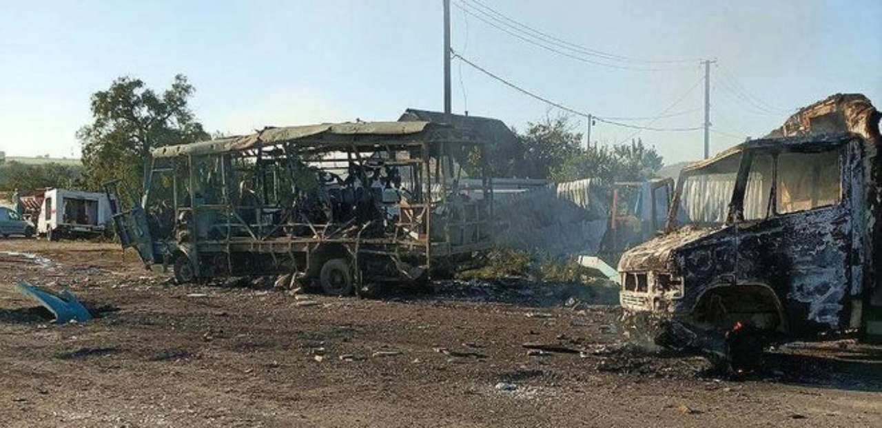 РФ обстріляла колону авто з мирними жителями. Фото: ресурс окупантів обстріл авто на Херсонщині