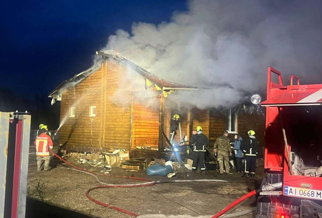 Пожежогасіння будинку в Бориспільському районі