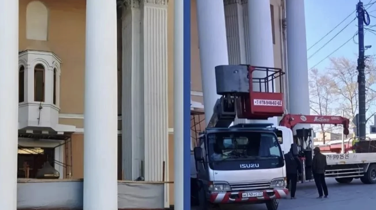 Злочинна російська влада у Сімферополі демонтувала купол Кафедрального собору