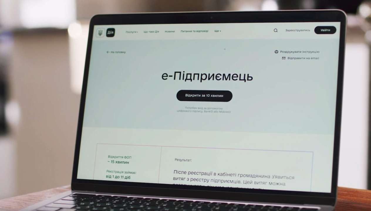 Украинские бизнесмены могут записаться на тест новой услуги в Дії / Фото: Скриншот