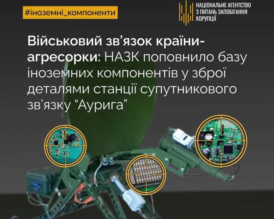Среди деталей: GPS модуль, цифровой компас, модуль управления, спутниковый маршрутизатор и т.д.