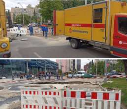 Пошкодження мережі діаметром 800 мм сталось у процесі проведення гідравлічних випробувань Пошкодження мережі діаметром 800 мм сталось у процесі проведення гідравлічних випробувань