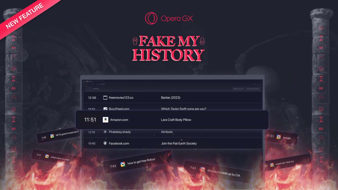 Браузер Opera GX запровадить фальшиву історію переглядів