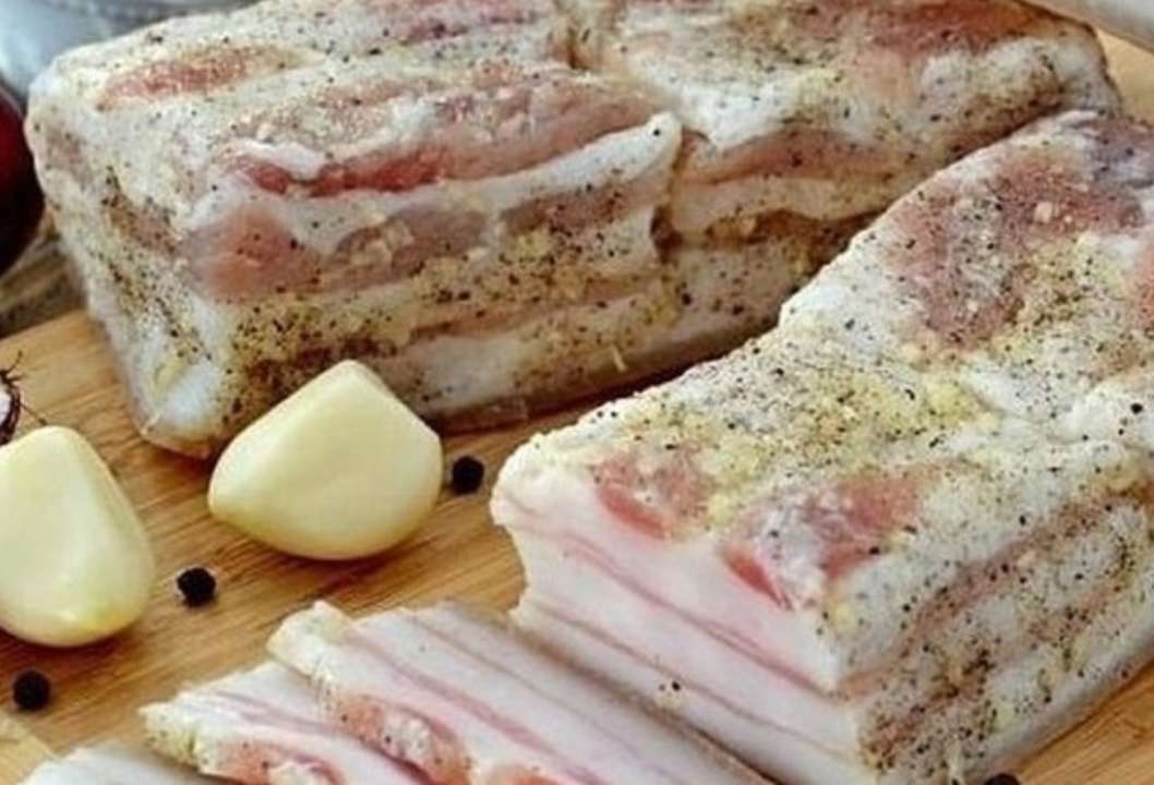 Рецепт закуски из сала и чеснока