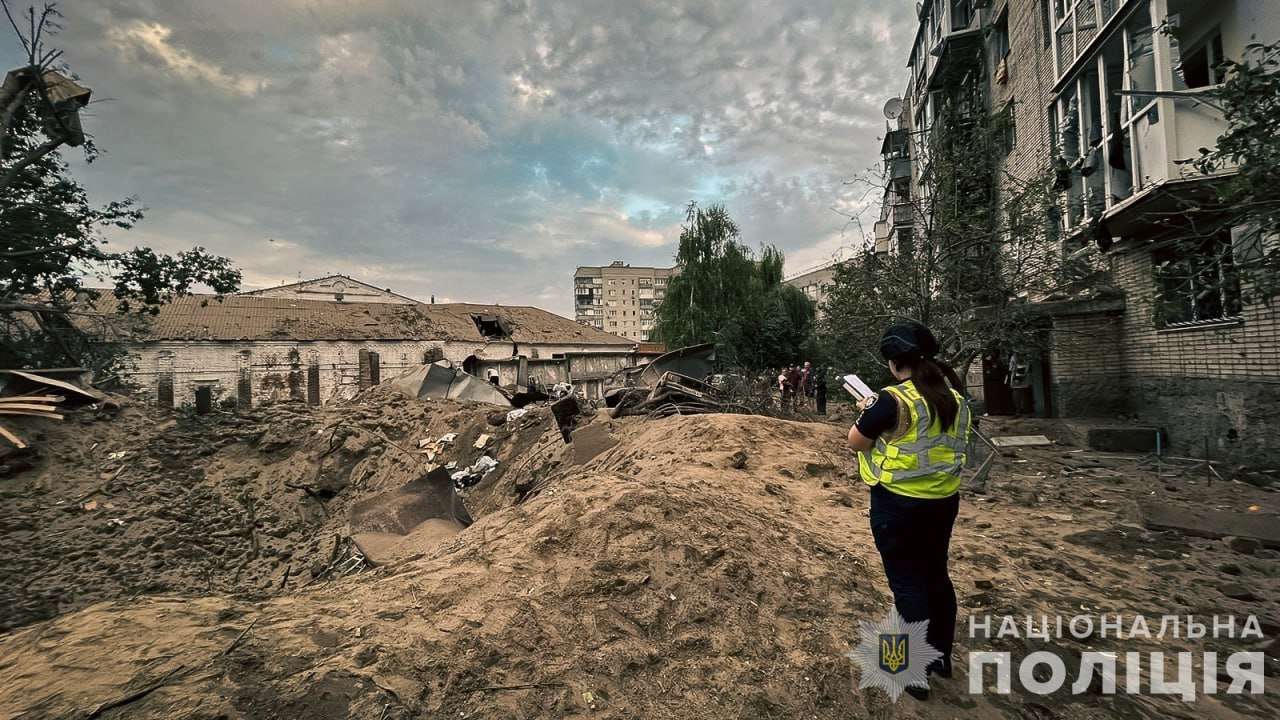 Последствия вражеских атак на 13 сентября/Фото: Нацполиция