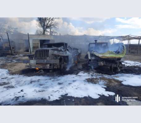 Фото: dbr.gov.ua Пожар воинской части в Рубежном