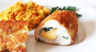 Покроковий рецепт смачних курячих рулетиків у паніруванні/Фото: Pinterest Ніжні та хрусткі: готуємо курячі рулетики в паніруванні