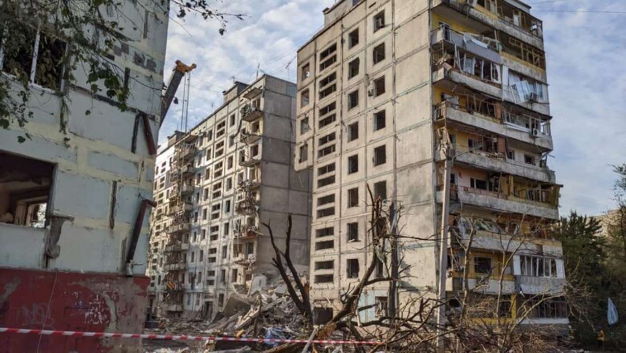 Россия нанесла удар по Запорожью тактической авиацией. Фото: Телеграмм Анатолия Куртева Удар по Запорожью