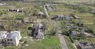 Як виглядає Ізюм після окупації російських терористів. Фото: Скріншот із відео Ізюм Харківська область