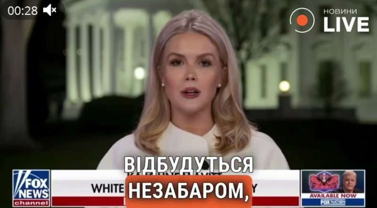 Керолайн Левітт наголосила, що Трамп очікує від Зеленського підписання угоди про рідкісноземельні ресурси