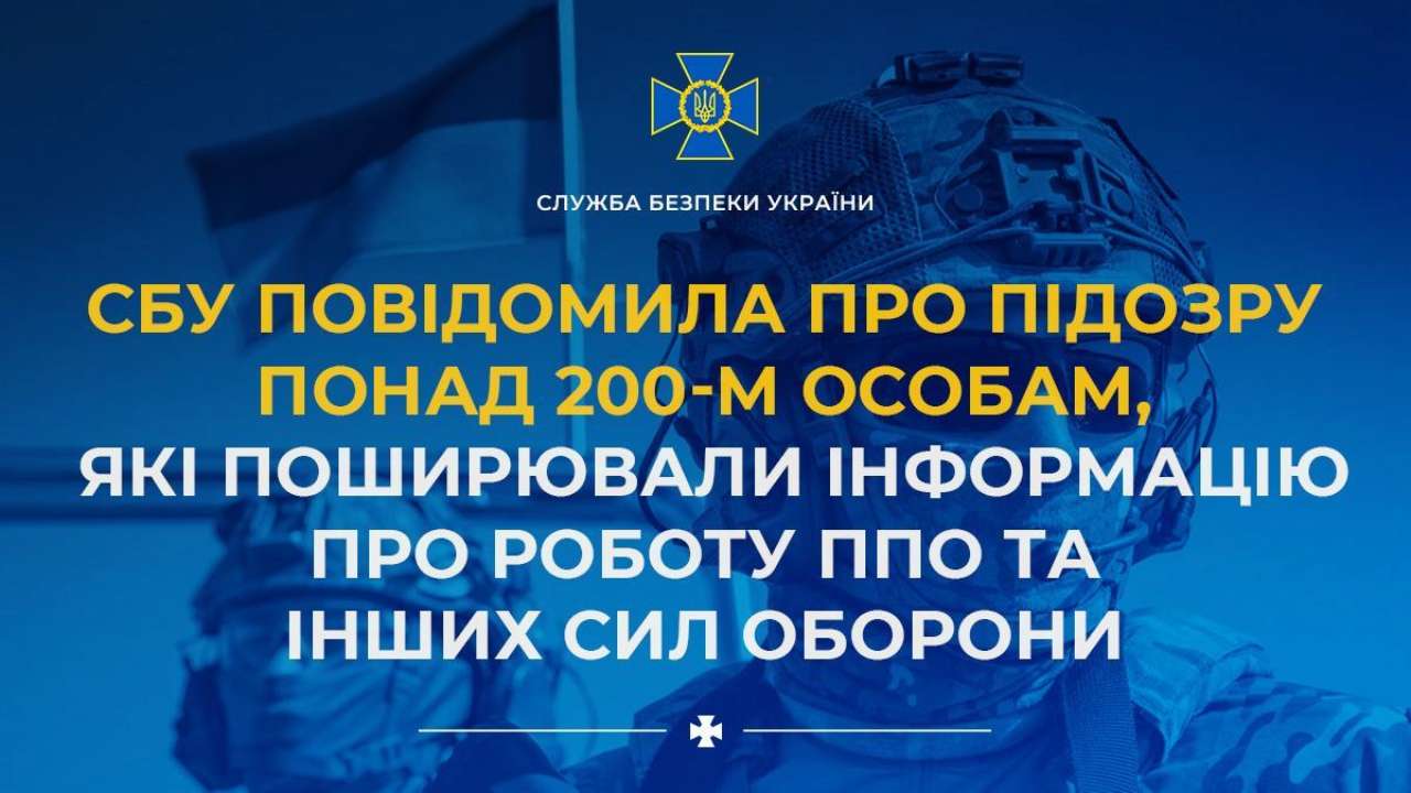 СБУ вручила підозри українцям, які публікували роботу ППО в Мережі / Фото: t.me/SBUkr
