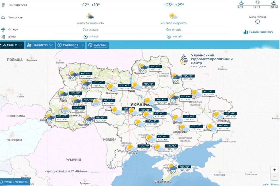 Найближчими днями в Україні тепло, вдень до 21-26°, повідомляє Укргідрометцентр прогноз погоди на 20 травня 2024 року