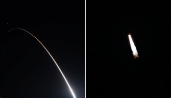 США провели тестовий запуск балістичної ракети/Колаж МЕТА: Vandenberg Space Force Base США провели випробувальний пуск міжконтинентальної балістичної ракети Minuteman III