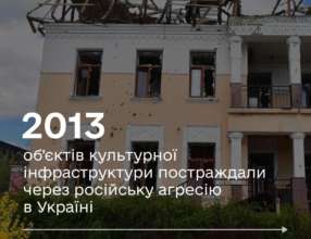 россия нанесла удар по 2013 объектам культуры / Фото: facebook.com/MCIPUkraine российская агрессия нанесла удар по 2013 объектам культурной инфраструктуры Украины