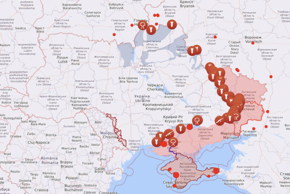 Мапа ситуації на фронтах України 13 серпня/Фото: Liveuamap Мапа ситуації на фронтах України 13 серпня