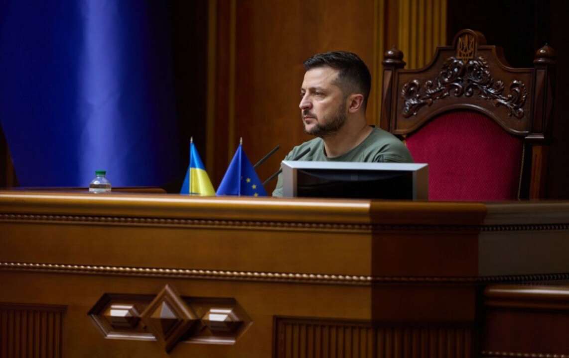 Зеленський запропонував Раді продовжити воєнний стан і мобілізацію/Фото: Офіс президента України Зеленський вніс до Ради законопроєкти про продовження мобілізації та воєнного стану