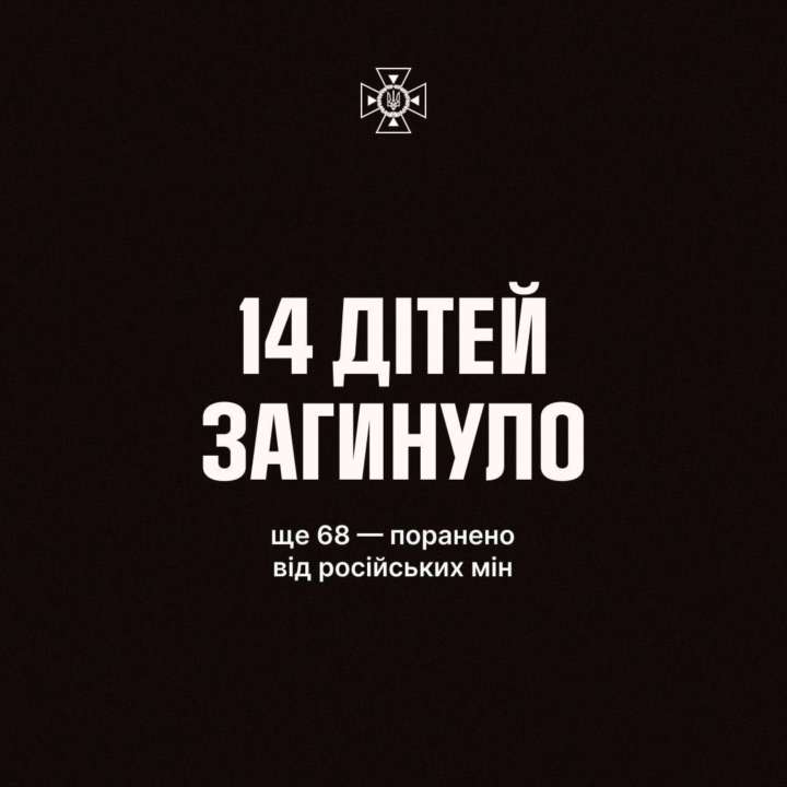 ГСЧС опубликовала статистику погибших от мин рф детей / Фото: t.me/dsns_telegram