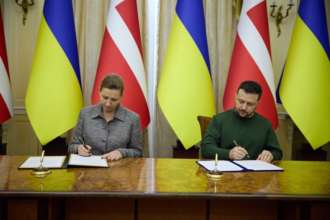У Львові Зеленський і Метте Фредеріксен підписали Угоду про співробітництво у сфері безпеки та довгострокову підтримку/Фото: Офіс президента Зеленський: сьогодні підписали Угоду про співробітництво у сфері безпеки між Данією та Україною