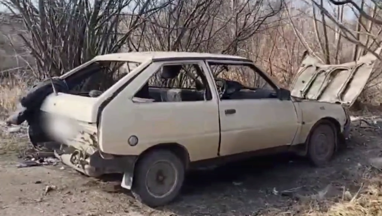 У Бердянську підірвали організаторку "виборів путіна" разом з автівкою/Фото: кадр з відео