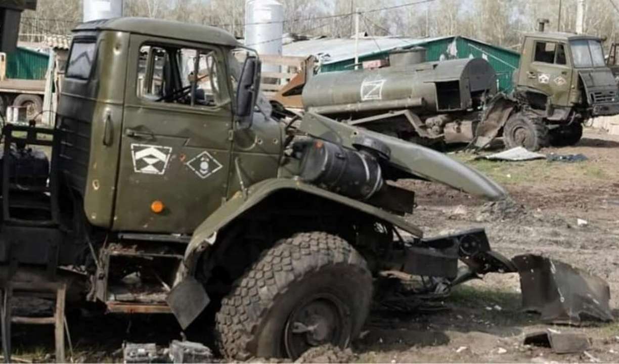 Общие потери оккупантов на 20 апреля/Фото: Генштаб ВСУ Грузовики