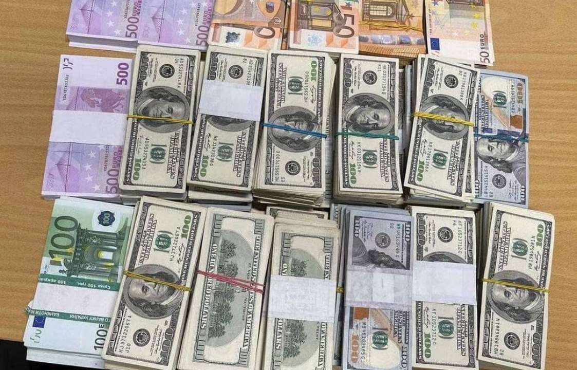Чоловіки на двох BMW відвозили до Румунії понад 33 млн грн/Фото: Державна прикордонна служба України Гроші