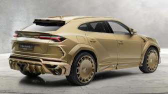 Фото: Mansory Тюнинговая компания Mansory представила полностью золотой Lamborghini Urus. Фото