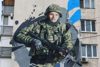 У Києві створили мурал на честь бійця "Оджоса". Фото: Віталій Гідеван Андрій Огородник мурал