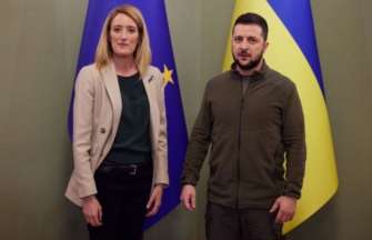 Зеленський зустрівся із Президентом Європарламенту. Фото: president.gov.ua Президент України Володимир Зеленський зустрівся з президентом Європейського парламенту Робертою Мецолою