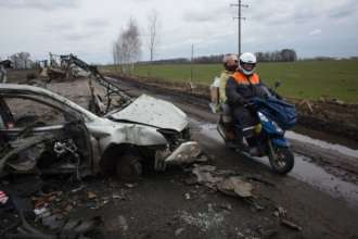 В Харьковской области российские оккупанты обстреляли эвакуационные автобусы/Фото: Getty Images Оккупанты обстреляли эвакуационные автобусы в Боровой: есть погибшие