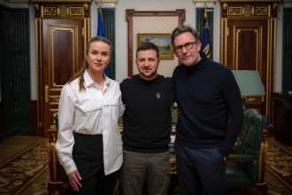 Зеленський зустрівся з Еліною Світлоліною та Мішелем Хазанавічусом Зеленський зустрівся з Еліною Світлоліною та Мішелем Хазанавічусом