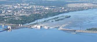 Росіяни підірвали Каховську ГЕС/Фото: Херсонська ОВА Каховська ГЕС