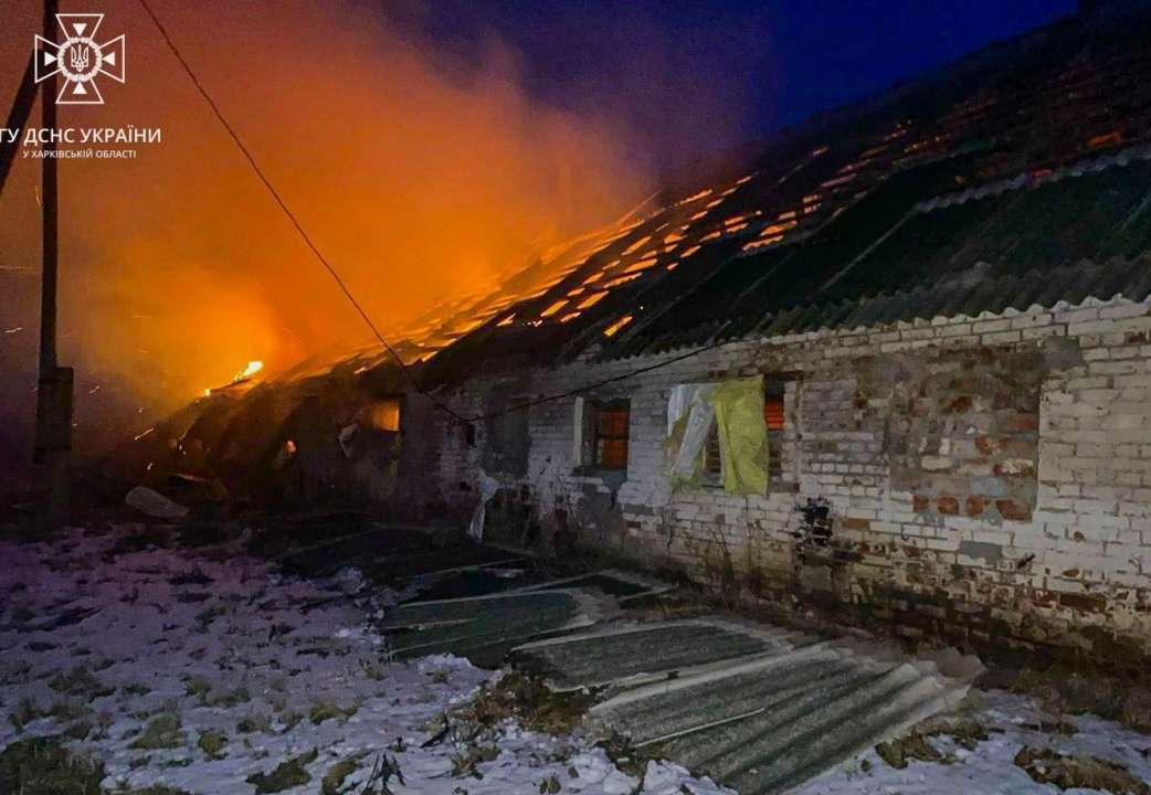 Россияне ночью обстреляли области Украины. Фото: ГСЧС атаки россиян 25 феравля 2024 года