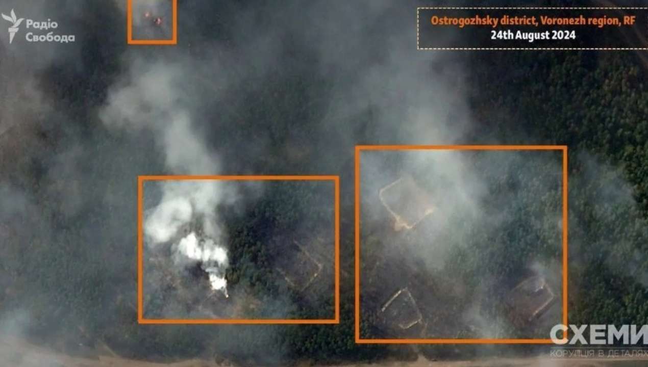 ЗСУ знищили склад БК у воронезькій області. Фото: Cхеми склад боєприпасів у воронезькій області