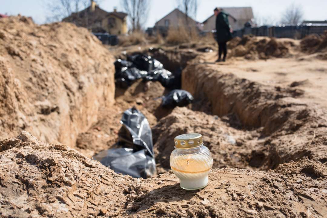 В Буче от рук оккупантов погибло более 320 человек, половину из ним смогли инфицировать/Фото: Getty Images Буча