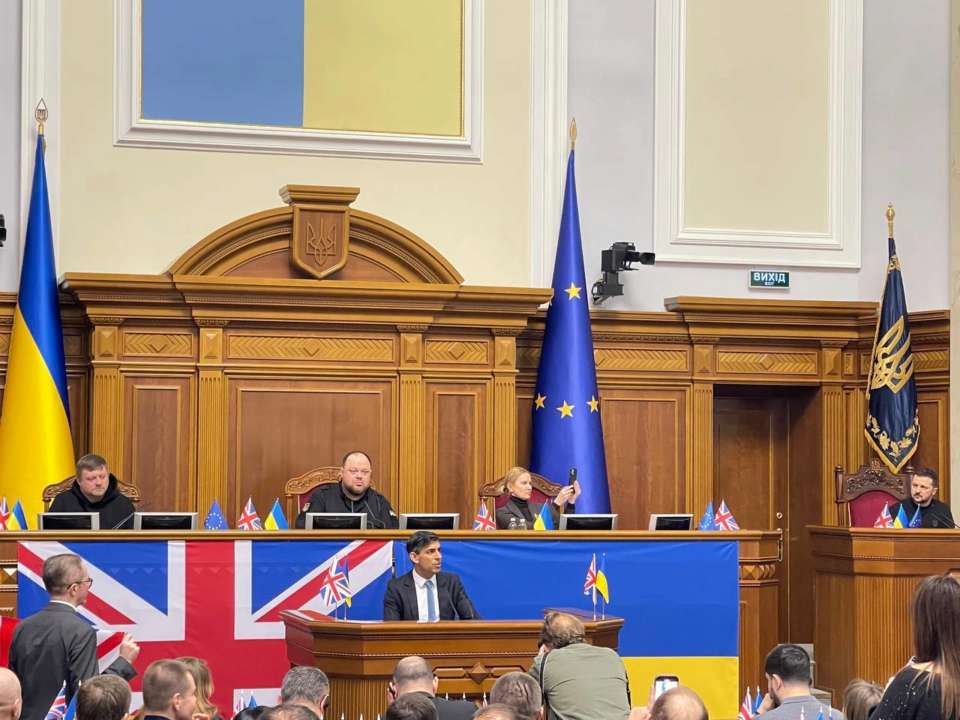 Сунак у Верховній Раді: "Ми допоможемо вам перемогти у війні"/Фото: Ярослав Железняк Сунак у Верховній Раді: "Ми допоможемо вам перемогти у війні"/Фото: Ярослав Железняк