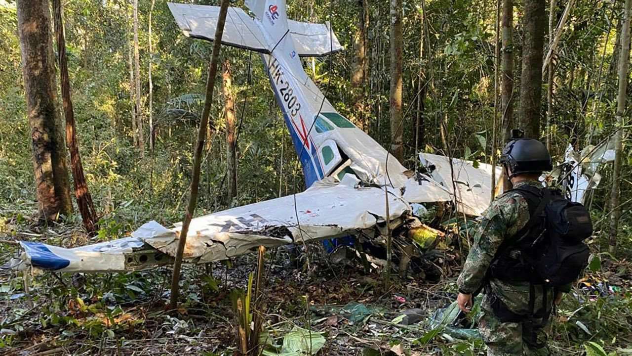 У Колумбії знайшли дітей, які понад місяць виживали у джунглях після авіакатастрофи/Фото: @nicksortor/Twitter Розбитий літак у джунглях Амазонки