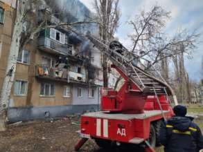 Фото: Facebook/Автор: Головне управління ДСНС України у Миколаївській області Обстріл